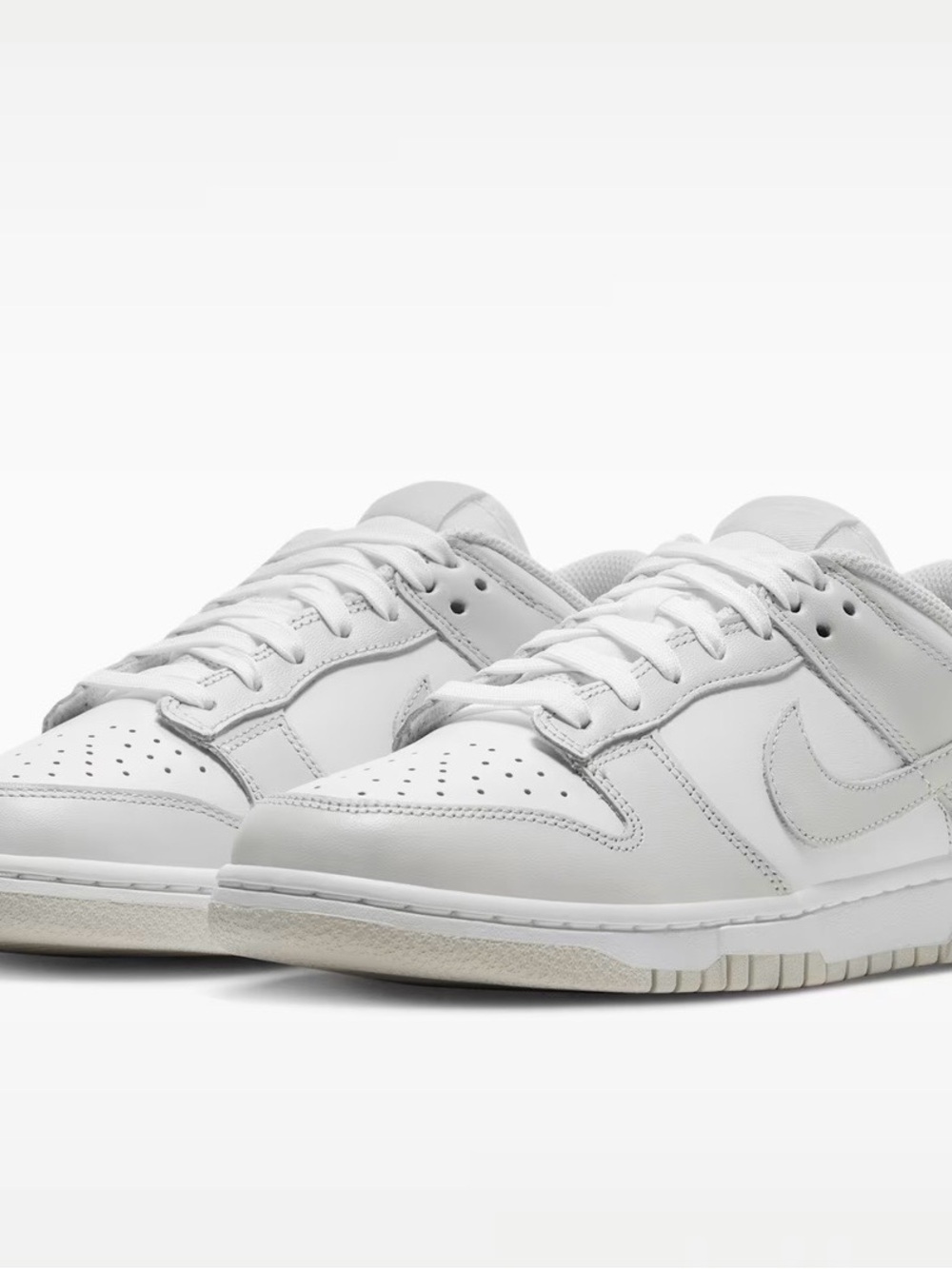 Nike Women’s Photon White & Light Gray Low-Top Sneakers